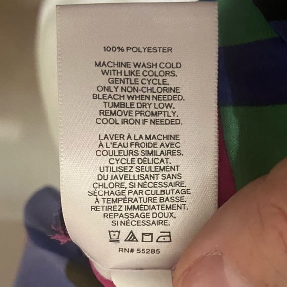 Express women's S geometric color block halter style ruffle top EUC - Picture 6 of 6